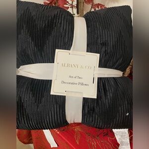 BRAND NEW….Albany & Co. Black Decorative Pillows Set